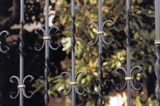 Railing with scrolls and twisted bars