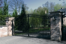 NICE automated gates with circles