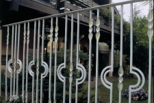 Balustrade panel with distressed finish