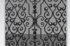 Railing panel with scrolls