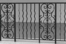 Railing with wavy bars